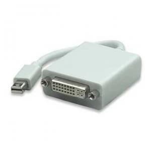 Manhattan Mini DisplayPort to DVI-I Dual-Link Adapter Cable 1080p 19.5cm Male to Female Passive 1080p@60Hz Compatible with DVD-D Black Lifetime Warran