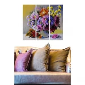 MDF248468863 Multicolor Decorative MDF Painting (3 Pieces)