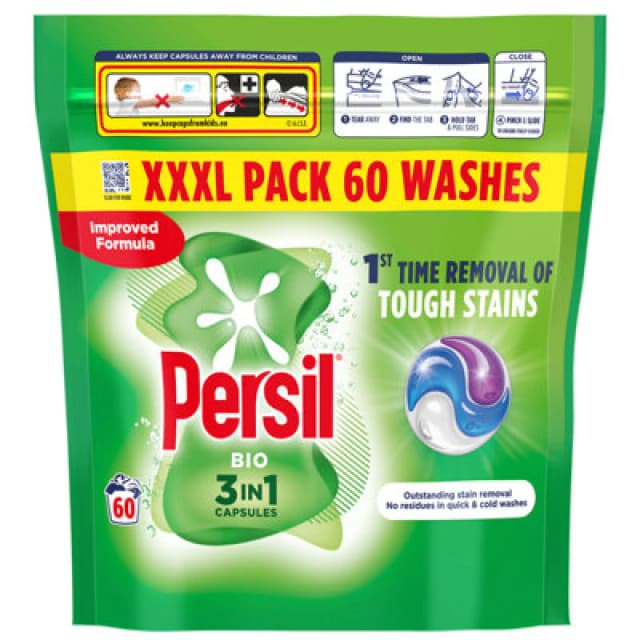 Persil Bio 3-In-1 Fresh Washing Capsules, 1.9Kg, Pack Of 60
