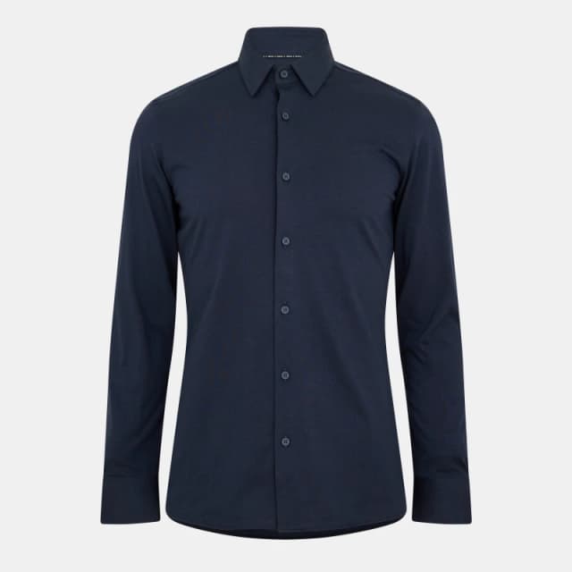 Boss Hank Kent Slim Fit Shirt Dark Blue male 14.5 inch