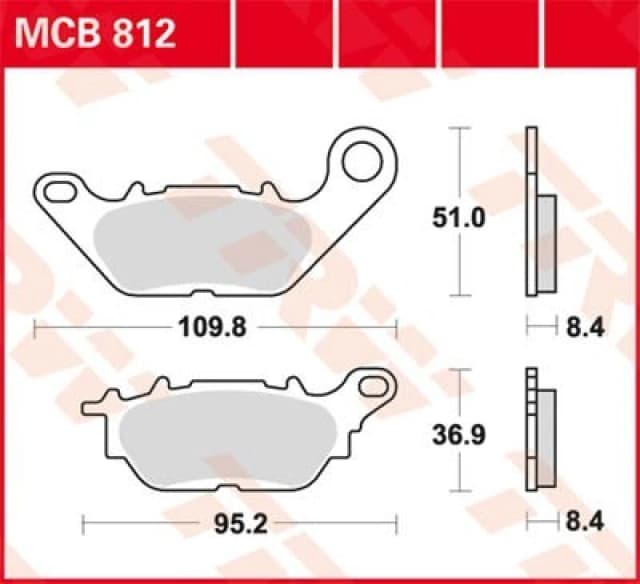 TRW Organic Allround MCB812 Brake pad set Brake Pad Set, disc brake (402)