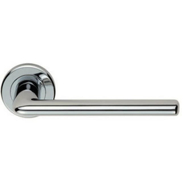 Loops PAIR Slimline Straight Bar Lever on Round Rose Concealed Fix Polished Chrome Multi