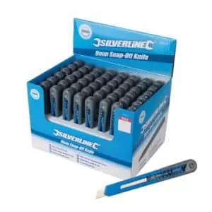 Silverline 9mm Snap-Off Knife Display Box 48pce - 48pce