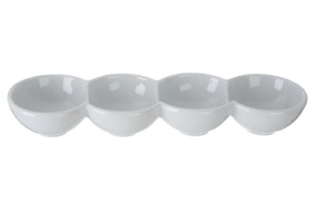 Premier Housewares 4 Section Snack Dish White