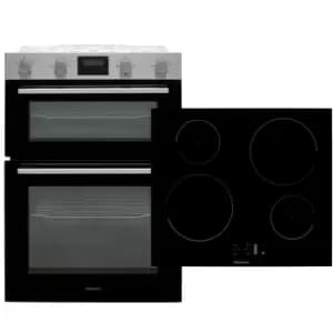 Hisense BI6095IXUK Built In Electric Double Oven & Induction Hob Pack