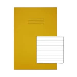 Rhino Exercise Book 8mm Ruled 80P A4 Plus Yellow (Pack of 50) VC08725