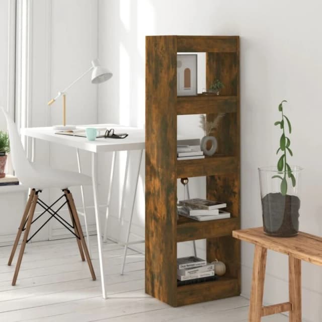 VIDAXL Book Cabinet/Room Divider Smoked Oak 40x30x135cm vidaXL 8720286844212