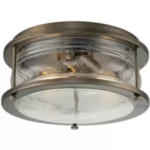 Elstead Kichler Ashland Bay Outdoor Decorative Flush Burnished Bronze, IP44