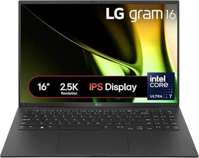 LG gram 16" Laptop - Intel Core Ultra 7, 1TB SSD, 16GB RAM - Black