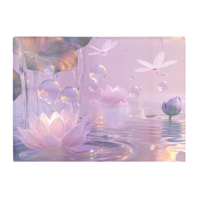 Warren Reed Designer Enchanted Waterlilies And Bubbles Chopping Board