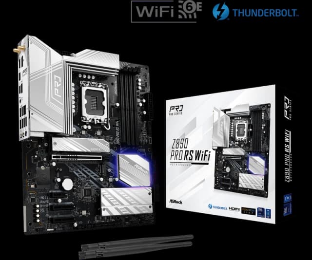 ASRock Z890 Pro RS WiFi White Gaming Motherboard