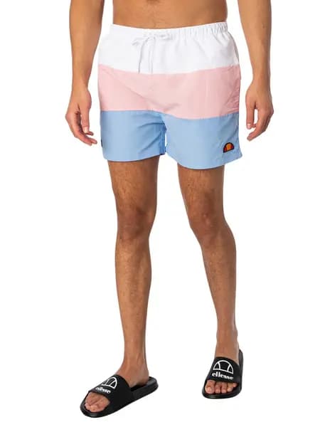 Ellesse Cielo Swim Shorts White/Light Pink/Light Blue M