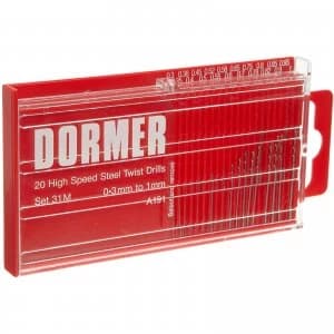 Dormer A191-31M 20 Piece HSS Jobber Drill Bit Set