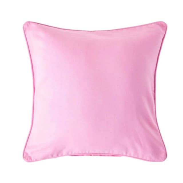 Homescapes Cotton Plain Pink Cushion Cover, 60 X 60 Cm