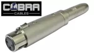 XLR Female to 1/4 (6.35mm) Jack Socket Adapter