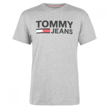 Tommy Jeans Tee - Lt Grey Htr