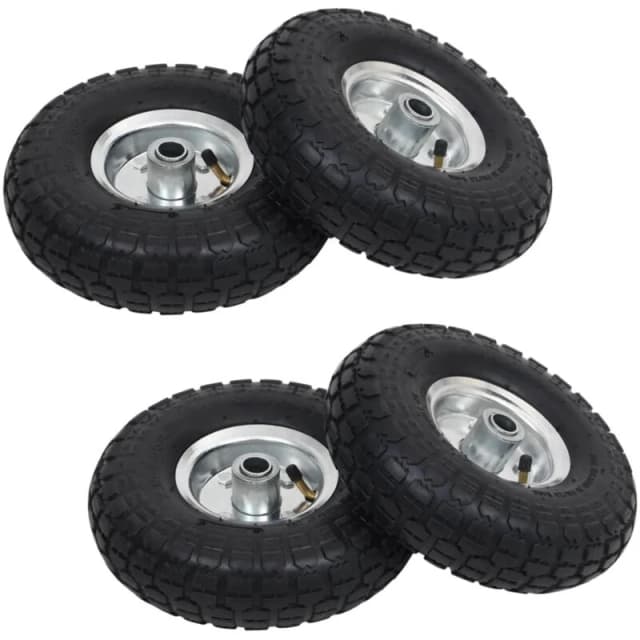VIDAXL Vidaxl - Sack Truck Wheels 4 pcs Rubber 4.10/3.50-4 (260x83) 8718475616245