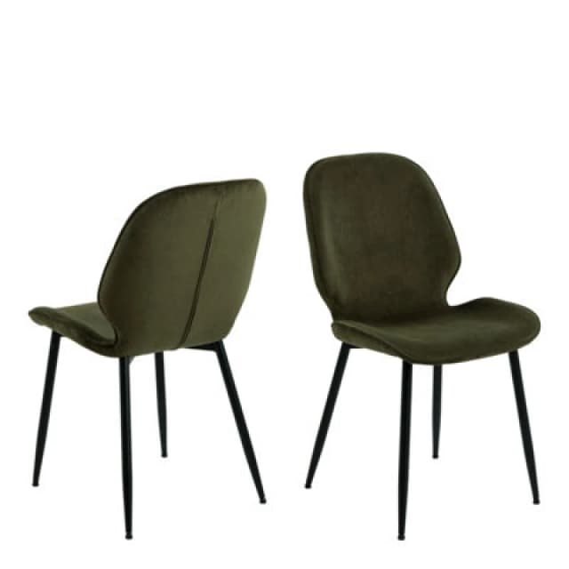 Furniture To Go Femke Dining Chair In Olive Green Set Of 4