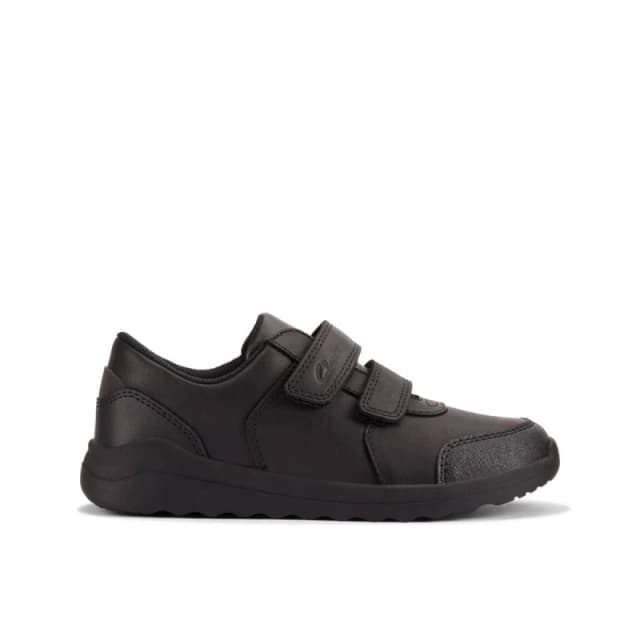 Clarks Daze Step 2 Kid Black Leather Shoes Black