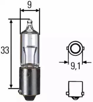 Bulb 12V Hal 8GH002473-191 by Hella - 10 Units H10W