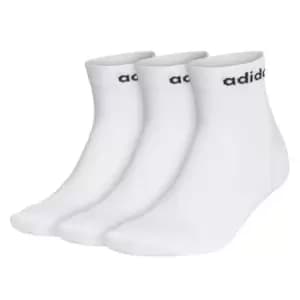 adidas Half Cushioned Ankle Socks 3 Pack Womens - White