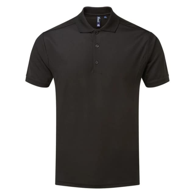 Premier Premier Men Coolchecker Pique Polo Shirt in Black Size: Small Black S Male 5063527055729