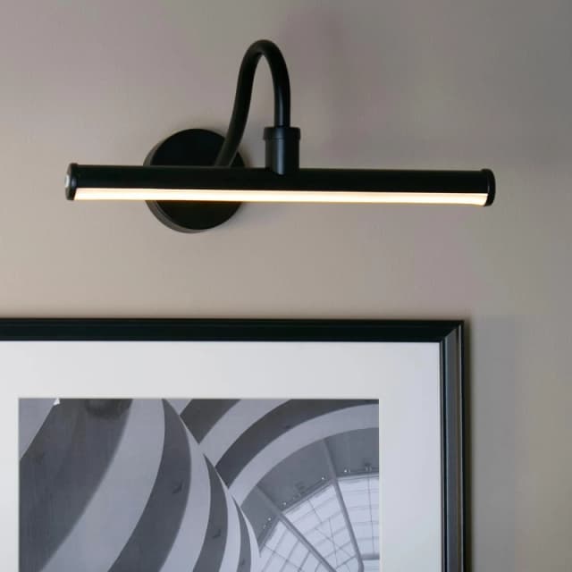 Lighting Collection Black Rechargable Picture Wall Light Black unisex One size