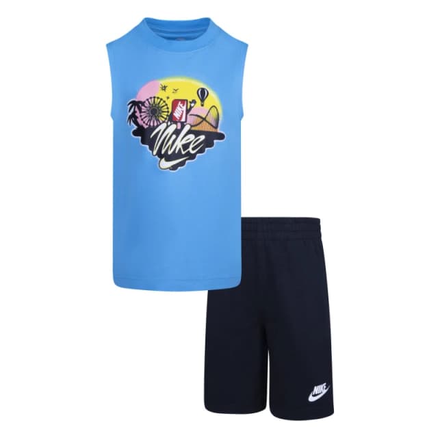 Nike Fairground Muscle Top and Shorts Set Infants - Black 2 - 3 Years