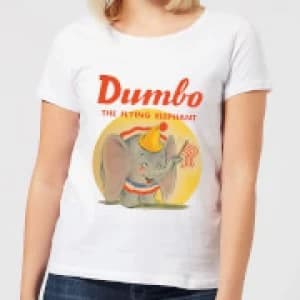 Dumbo Flying Elephant Womens T-Shirt - White - 3XL