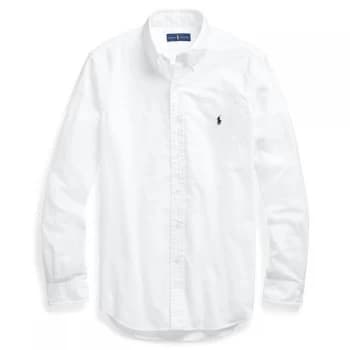 Polo Ralph Lauren Slim Fit Garment Dyed Oxford Shirt - White