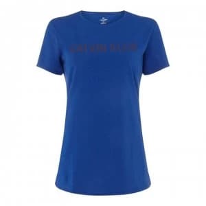 Calvin Klein Performance Calvin Short Sleeve Logo Top - MAZARINE Blue