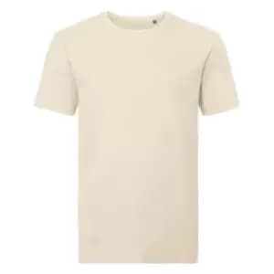 Russell Mens Organic Short-Sleeved T-Shirt (L) (Natural)