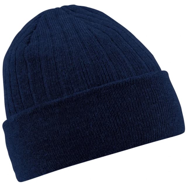 Beechfield Beechfield Men Thinsulate Thermal Winter Ski Beanie Hat in Navy Navy One Size Male 5055747772104