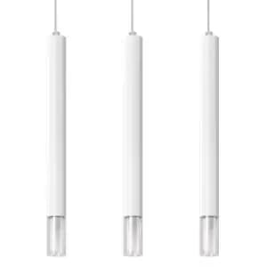 Wezyr Bar Pendant Ceiling Light, White, 3x G9