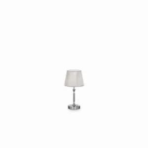 Paris 1 Light Small Table Lamp Satin Nickel, E14
