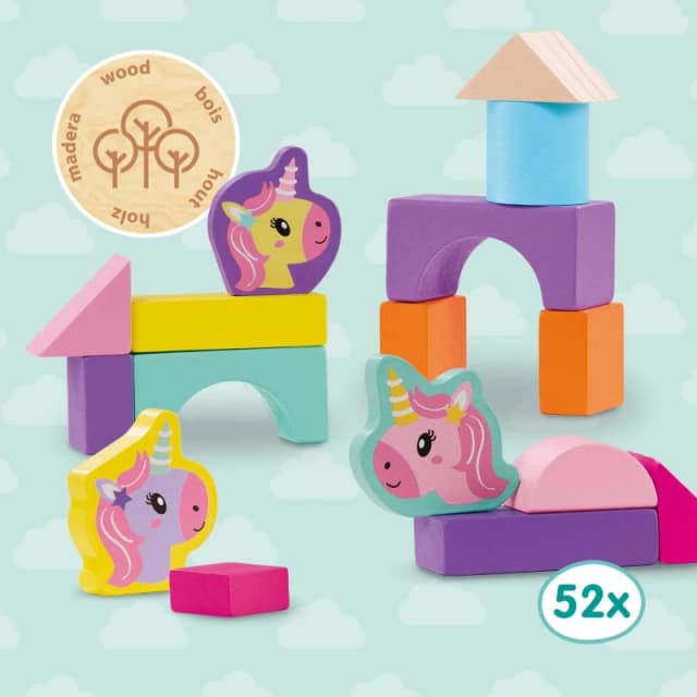 SES Creative Wooden building blocks unicorn 52pcs Multi unisex One Size