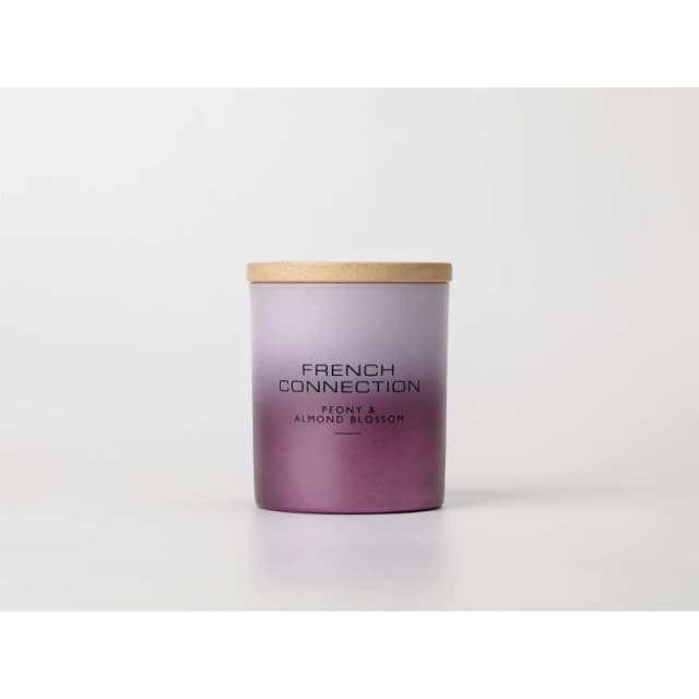 French Connection French Connection Peony & Almond Blossom Candle Long-Lasting Luxury Scented Gift in Purple Size: Medium Purple Medium Unisex 50567