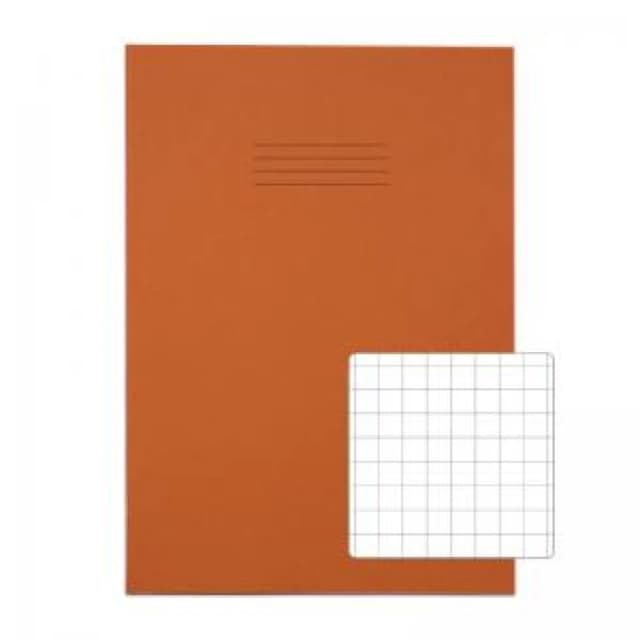 RHINO 13 x 9 A4 Oversized Exercise Book 80 Pages 40 Leaf Orange 10mm VTSRVDU0803520