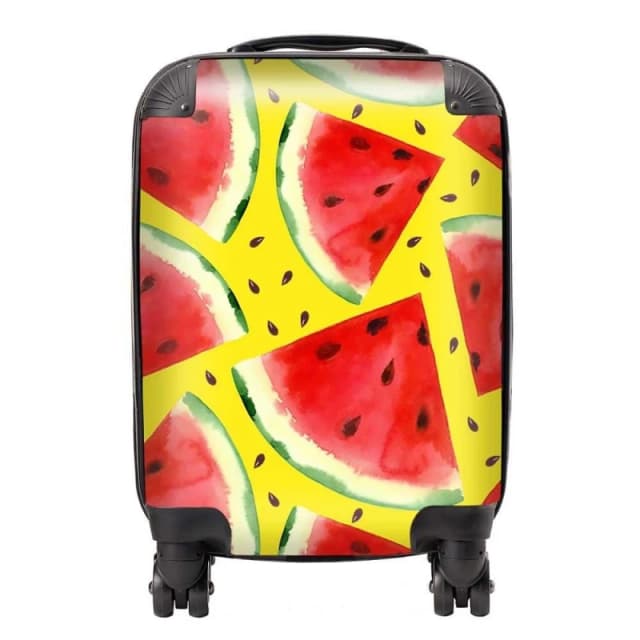 Warren Reed - Designer Watermelon Pattern Suitcase in Red Size: Large Red Unisex Large