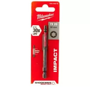 Milwaukee SHOCKWAVE TX20 90mm Impact Screwdriver Bit - N/A