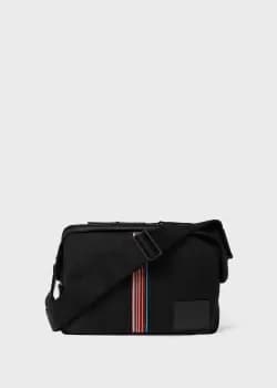 Paul Smith Black 'Signature Stripe' Camera Bag