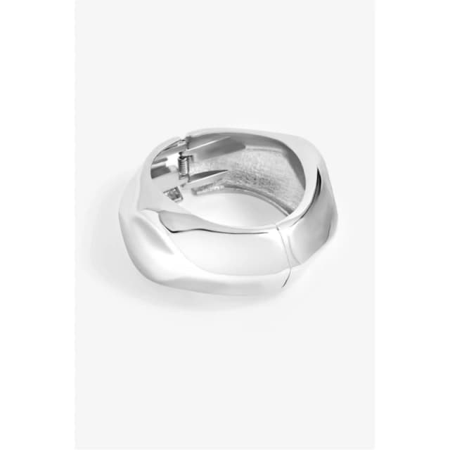 Jon Richard Silver Plated Angular Dome Cuff Silver