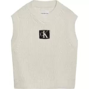 Calvin Klein Jeans Monogram Badge Vest - Cream