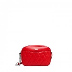 Karen Millen Laural Quilted Crossbody - LIPSTICK600