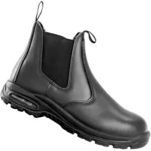 Unisex Adult Kane Leather Safety Dealer Boots (10 uk) (Black) - Work-guard By Result