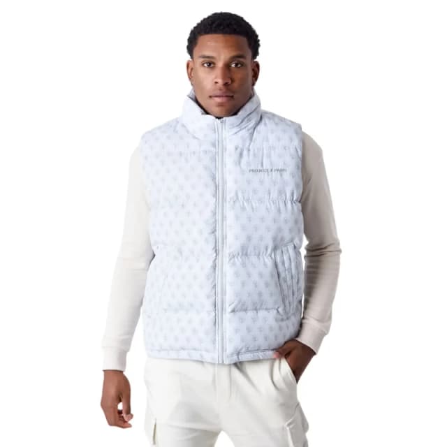 Project X Paris Project X Paris' Sleeveless All-Over Monogram Puffer Vest Bleu Male XL
