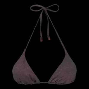 Women Triangle Bikini Top Changeant Shiny - Fleur - Red - Size L - Vilebrequin