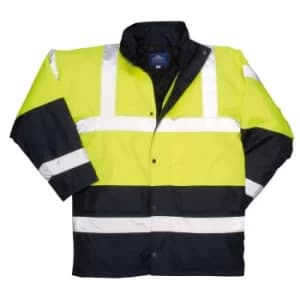 Oxford Weave 300D Class 3 Hi Vis Contrast Traffic Jacket Yellow 3XL