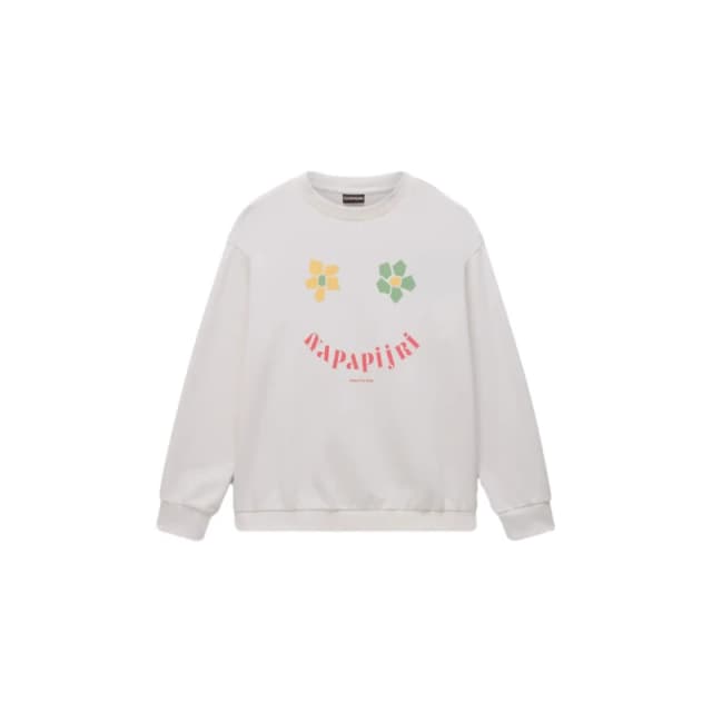 Sweatshirt woman Napapijri Antimony Blanc Female XS