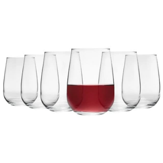 LAV Gaia Extra Large Stemless Wine Glasses - 590ml - Clear - Pack of 6 Clear unisex